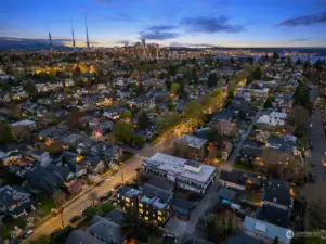 Drone view of 3-home community