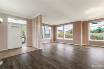 Front entrance with closet to the right when entering the home.