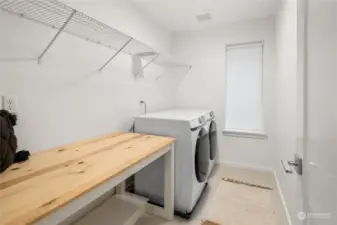 Laundry on upper level