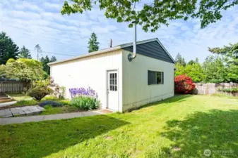 Detached 24x30 garage/shop can be your project haven or extra storage space for outdoors toys.