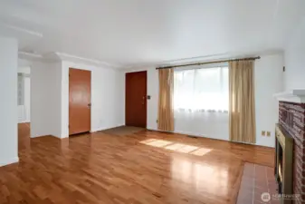 Handy coat closet adjacent to front entry to drop shoes and coats off.