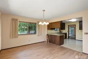 Connected to the kitchen keeps everyone included.