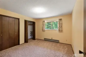 Bedrooms have deep closets.