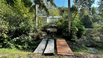 Ramp to access grey water tank