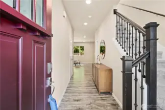 Entry with beautiful laminate floors