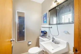 Half bath off primary for daily convenience.