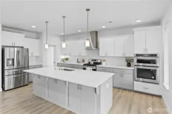 Stainless Steel Appliances include a gas stove and double ovens!