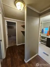 Hallway to bathroom and bedrooms.