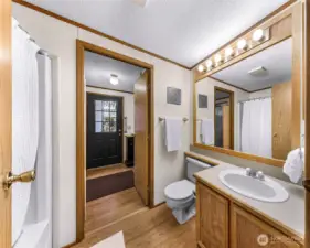 2nd bathroom to laundry room and exterior back deck doorway