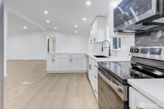 Kitchen Open to Dining Room