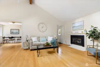 An expansive living room awaits. LP fireplace w/fan creates ambiance and warmth!