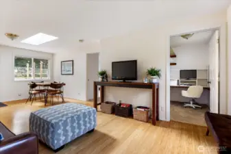 Created with functionality and flow in mind, the family room provides just that. Need to work, tuck into the built-in office.