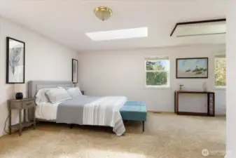 The primary suite has the space to create a lovely retreat.