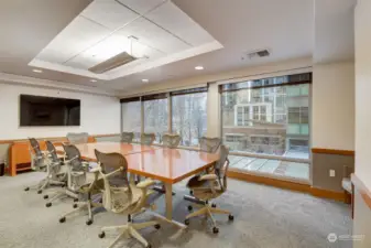 Conference room (South Tower, 2nd Floor)including table, projector w/HDMI & VGA monitor port cables.