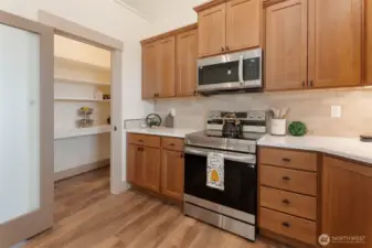 large pantry for storage and appliances