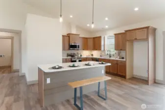 9' island with storage