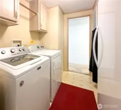 Laundry room. Thew extra freezer stays!