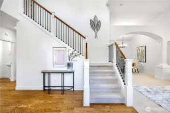 Soaring vaulted ceilings and wrought-iron railings greet you upon arrival.