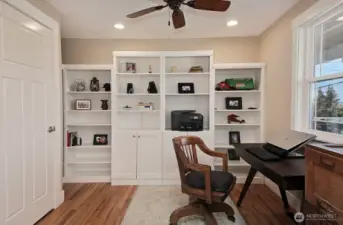Office has french doors so you can create privacy when needed.