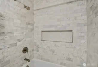 Custome tile work for hall bath