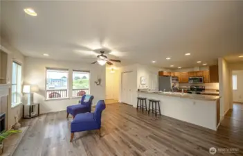 Large living/dining space