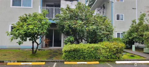 back side of unit sliding door