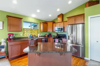 Beautiful cabinetry and granite counters.