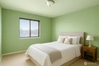 Third bedroom, virtually staged.