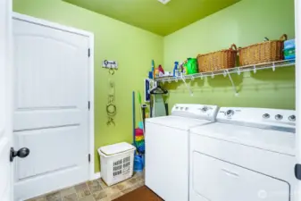 Nice laundry -mud room.