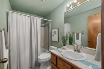 Full bathroom on second level.