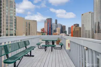 Roof top deck with spectacular city views.