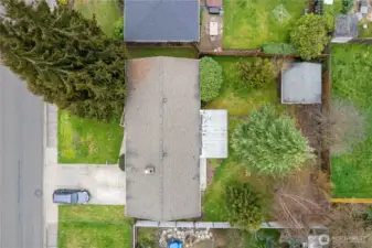Aerial view of home.
