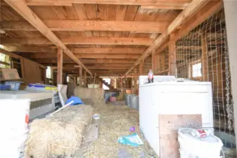 Inside of barn