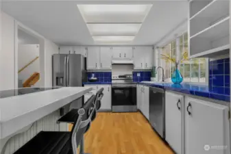 Bright kitchen with newer appliances