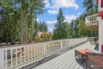 Expansive back porch, south facing for all the sunshine!