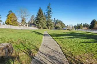 Neighborhood walking path.