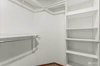 Primary walk-in closet