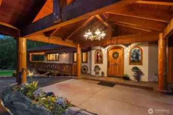 Covered Carport/Entry/ Asphalt Driveway