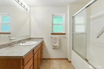 Downstairs bathroom tub/shower