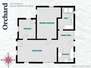 Floorplan for 206 S Baker St
