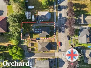 Aerial neighborhood view of property location