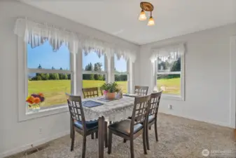 Dining room, lots of light and views!