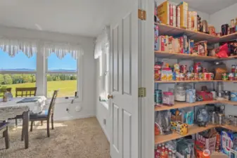 Pantry next to dining room and off kitchen