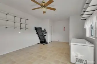 Extra finished room with closet