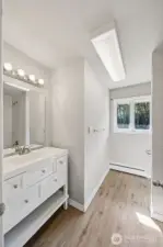 Updated bathroom on main level.