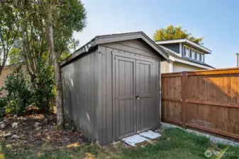 Storage shed for the yard supplies.