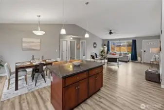 Serving up the feast will be seamless as the dining room is easily accessible