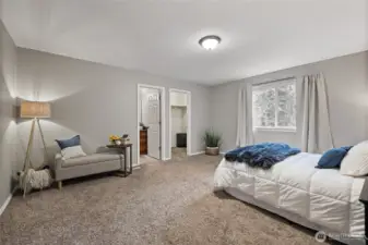 The room is large enough to create a "work space" for creating at home