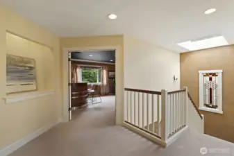 Great open space at the top of the stairs...and what's that...