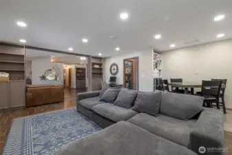 Family room open to entry and living room